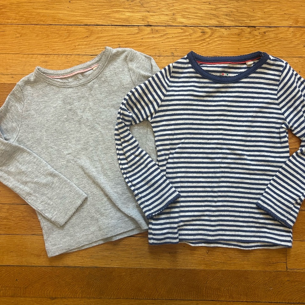 Bundle of 2 Mini Boden pointelle tees